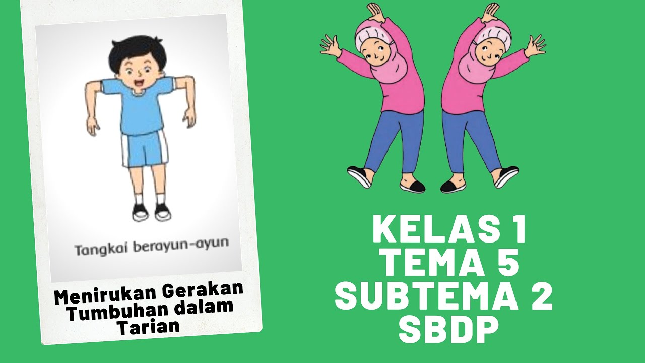 Menirukan Gerak Tumbuhan Dalam Tarian Kelas 1tema 5 Subtema 2 Sbdp