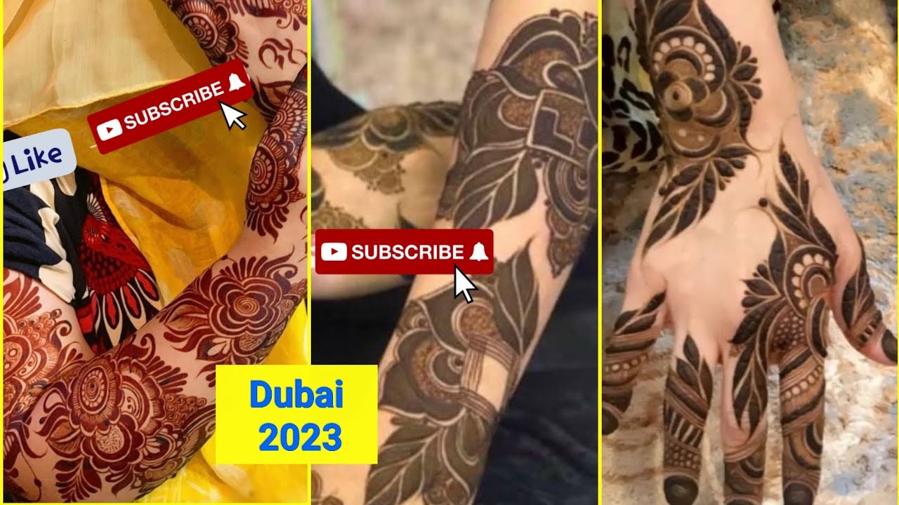 New Dubai Khaliji Mehndi Designs 2023 || New Gulf Henna designs 2023