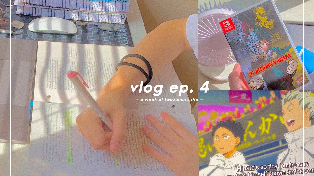 vlog ep. 4 :: online school, haikyuu s4, & animal crossing !