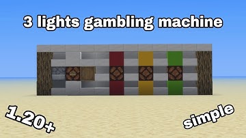 how to make a simple minecraft minigame/gambling machine 1.20+