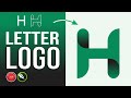 Logo design in coreldraw how to make letter h logo  graphic design tutorial for experts  beginners