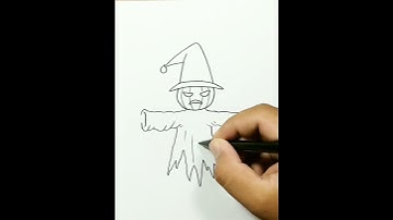 DRAWING SCARY SCARECROW