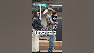 #kourtneykardashian supports #travisbarker as he gets own street #trending #viral #kimkardashian
