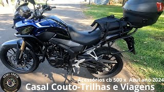 Acessórios da cb 500 x azul ano 2024