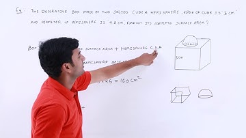 Class10th – Surface area of Combination of Solids Problem-2 | Tutorials Point
