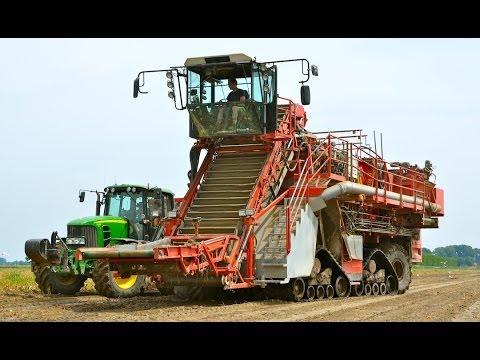 Tulpenbollen rooien / Tulip bulbs harvest - VidoFleur - Earth Eater landspoeler