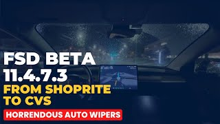 Tesla FSD Beta 11.4.7.3 - From ShopRite to CVS - Horrendous Auto Wipers by Fabian Luque 58 views 6 months ago 4 minutes, 45 seconds