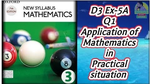 Q1 || Ex-5A || NSM || D3 || Application of mathematics in practical situation || in Urdu Hindi