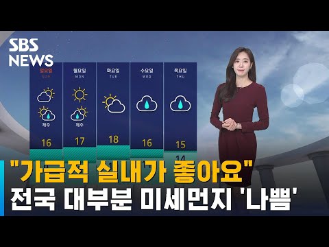[날씨] "가급적 실내가 좋아요"…전국 대부분에 미세먼지 / SBS