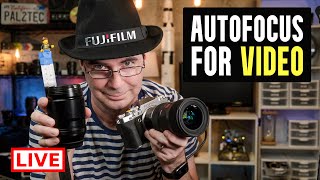 🔴 pal2tech LIVE WORKSHOP! Autofocus Settings for Video - Fujifilm