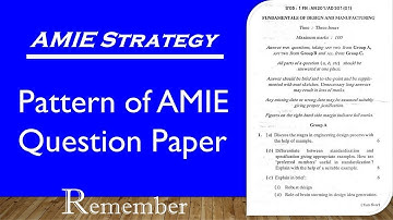 AMIE Question Paper Pattern
