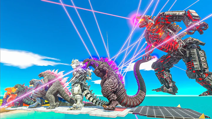 Evolution of NEW Mechagodzilla 2021 Size Comparison vs Team King Ghidorah x Shimo + Kong - ARBS