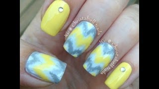 chevron nails blended tutorial