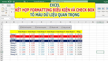 EXCEL - Formatting theo điều kiện kết hợp Check box tô màu dữ liệu quan trọng