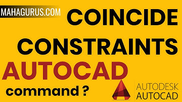 How to Use Constrain in Autocad- Coincide Constraints in Autocad Tutorial