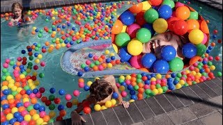 💦 kids Swimming With 1,0000 BALL'S Swimming Pool POOL FUN!!! 💦