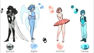 SPEEDPAINT - Gemsonas(Black Pearl, Angelite, Coral Pearl, Larimar)