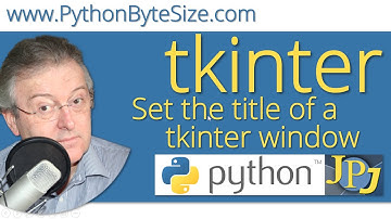 How to set the title of a Python tkinter window