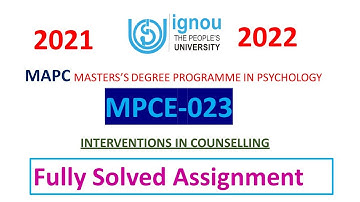 MPCE 023 SOLVED ASSIGNMENT 2021-22 | IGNOU
