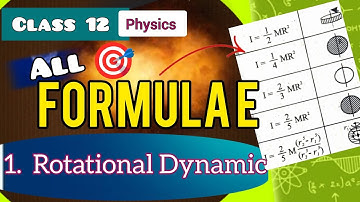 rotational dynamic class 12 formula| formula sheet for physics class 12 |#ssnotesmaker |