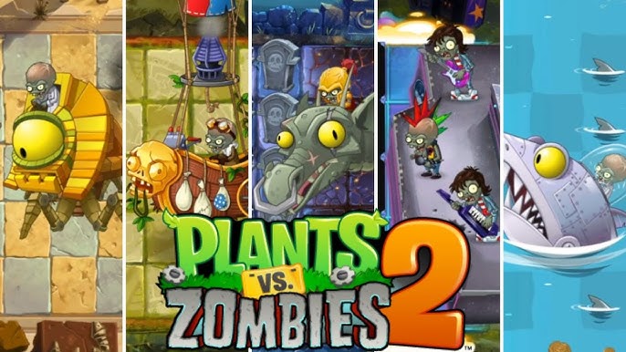 Plants Vs Zombies 2 All Bosses (Ancient Egypt, Wild West, Frostbite Cave,  Lost City, Jurassic Marsh) 