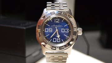 Vostok Boctok Amphibia. Automatic diving watch. Unboxing video asmr. Diver 200 MT. Watch for men.