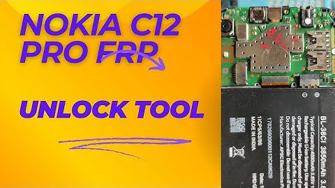 Nokia C12 Pro Pattern lock Pin Lock  Frp Bypass Unlock Tool (TA-1562)