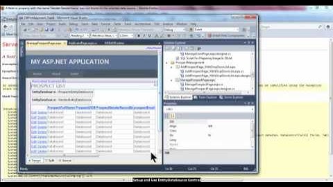 Setup EntityDataSource with GridView Part 2