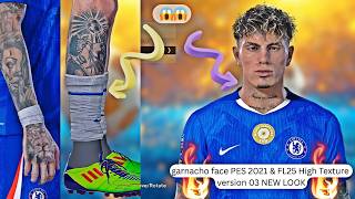 garnacho face PES 2021 & FL25 High Texture version 03 NEW LOOK
