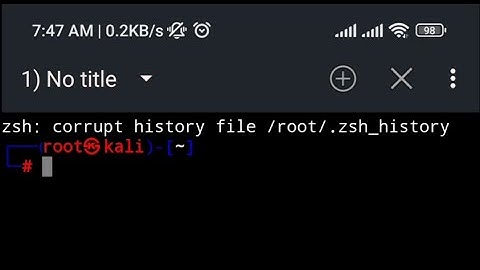 zsh: corrupt history file/root/.zsh_history |Kali Nethunter Terminal Problem Fixed |problem solving
