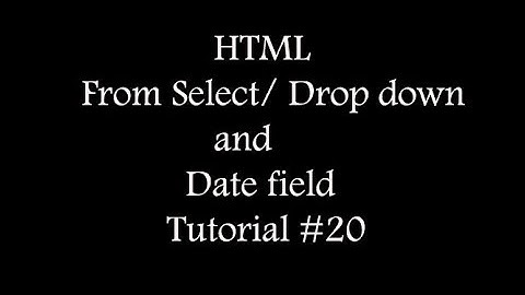Html Form Select/drop down list and date type field  in urdu/hindi #20