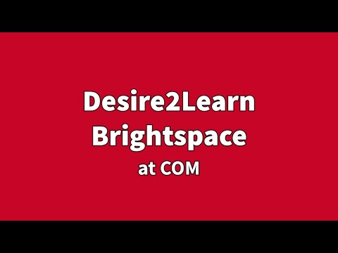 College of the Mainland Desire2Learn Brightspace Student Introduction