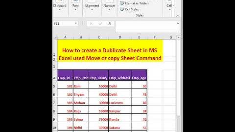 #shorts How to use Move or copy Sheet in MS EXCEL #msexcel