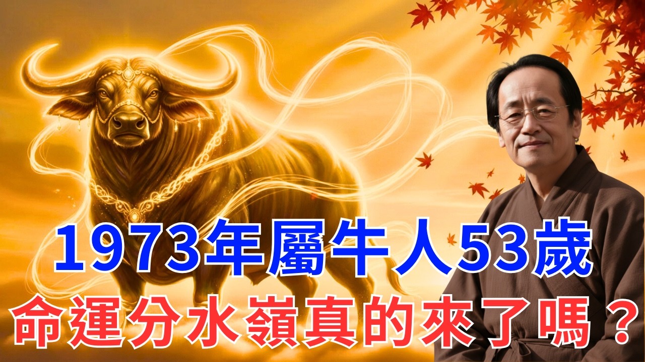 1973年屬牛人｜53歲是命運的「分水嶺」！熬過2025，晚年是「苦」還是「甜」？全看這一步！#1973屬屬 #1973生肖屬 #1973屬年