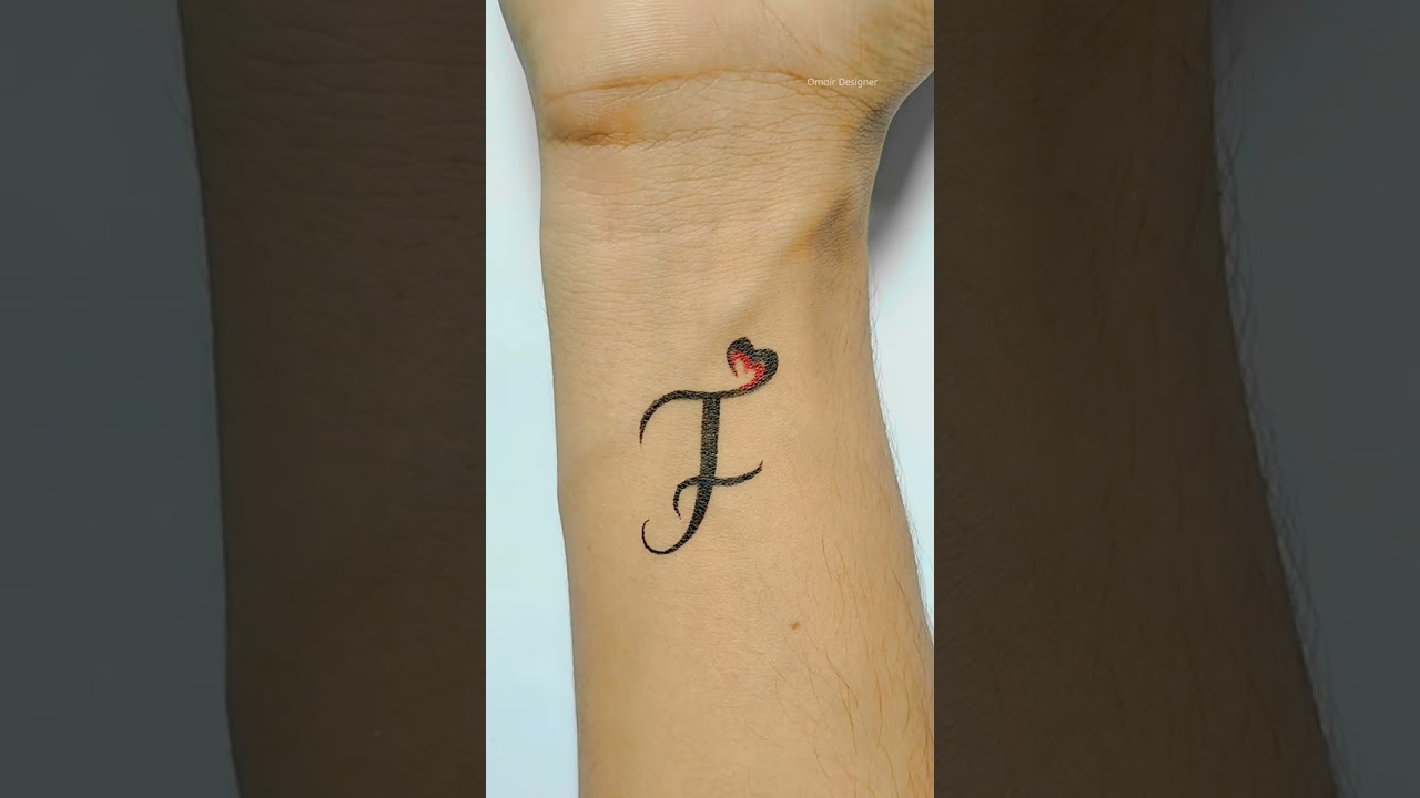 F Letter Tattoo 