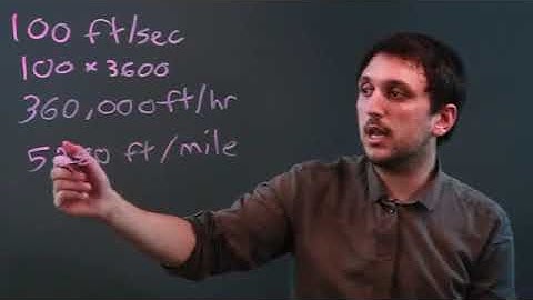 How to Convert FT/SEC to MPH