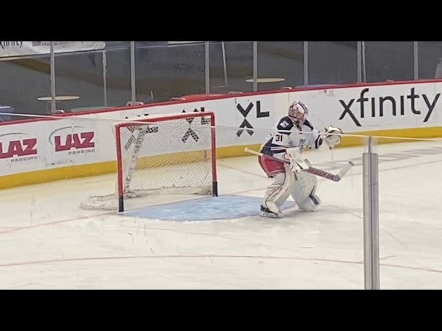 Dylan Garand And Louis Domingue Warmups Hartford Wolfpack Vs Charlotte  Checkers 