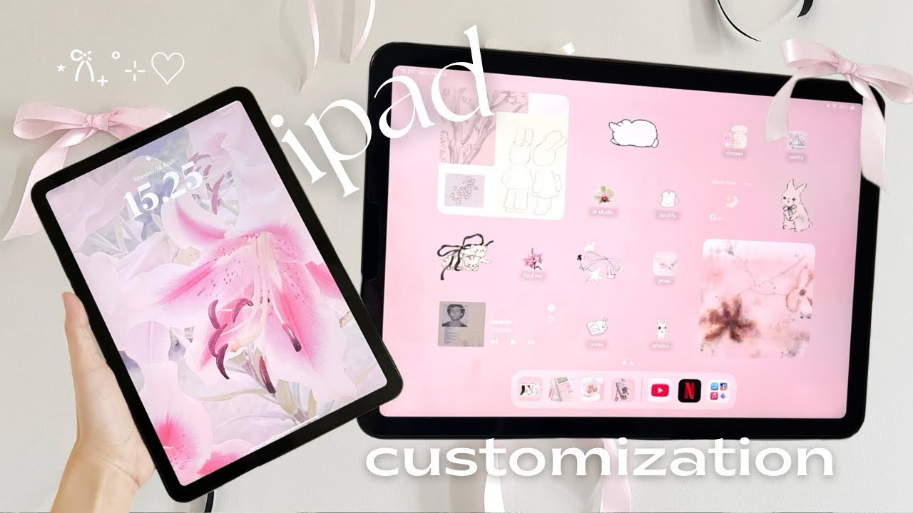 how to customize your ipad 🎀₊♡˚⊹ | iPadOS 18 aesthetic homescreen ...