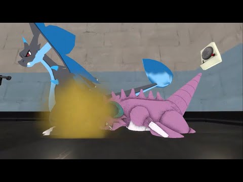 SFM Mega Charizard X Gasses Nidoking Animation #14