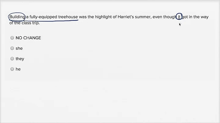 Writing: Pronoun-antecedent agreement — Basic example | Writing & Language | SAT | Khan Academy