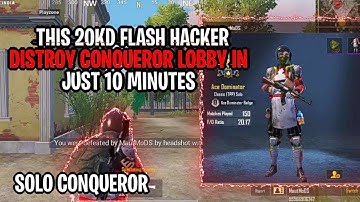 BGMI END EVERY MATCH FLASH SPEED HACKER IN CONQUEROR LOBBY SOLO ACE TO CONQUEROR PUSH IN HGMI SOLO