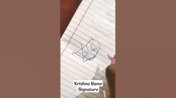Krishna Name Signature ✍🏻#trending #signature #asmr #viral #shorts