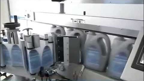 Oil Jar Double Sides Labeling Machine , Jerry Can Double Side Labeler , front and back labeler