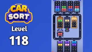 Car Sort color puzzle level 118 walkthrough solution gameplay 