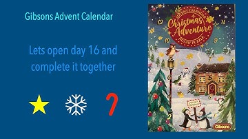 Gibsons Advent Calendar Day 16 opening. Lets open the door and complete the jigsaw together #vlogmas
