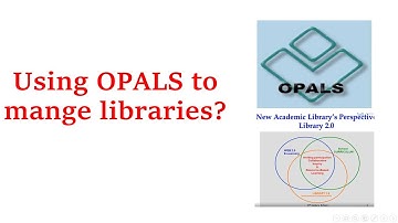 Using OPALS to mange libraries?