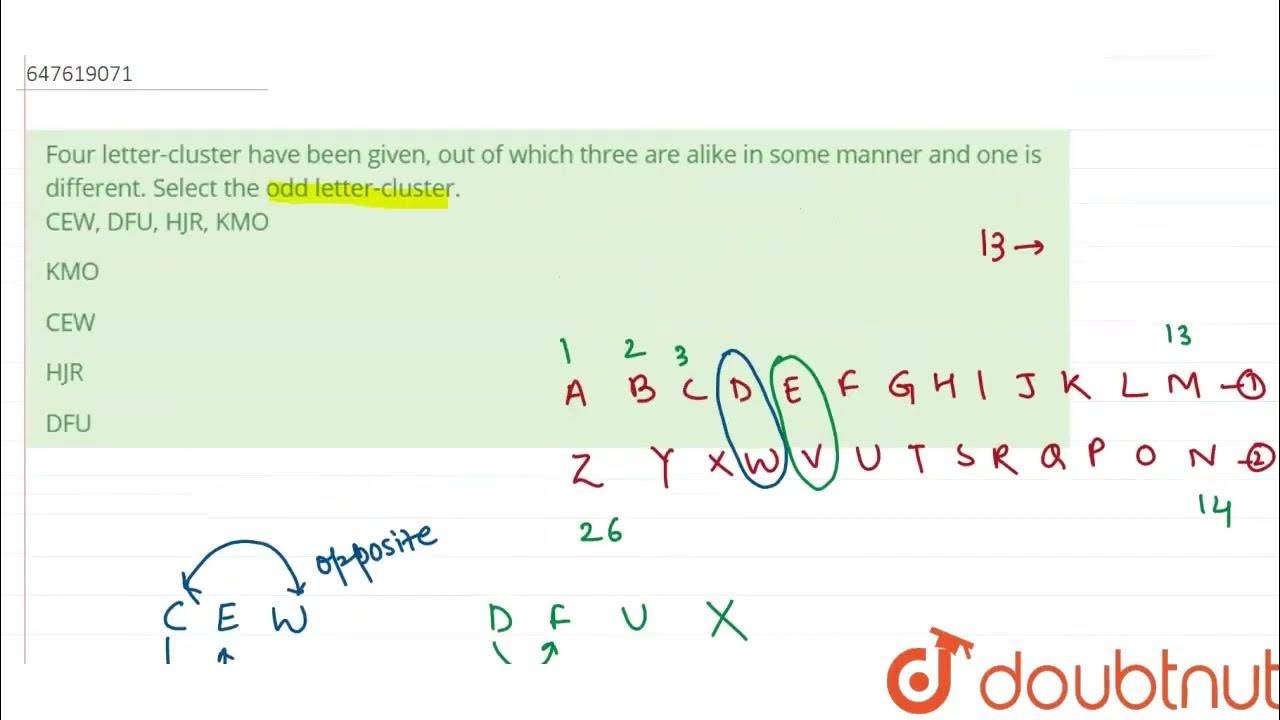 Four letter-cluster have been given, out of which three are alike in ...