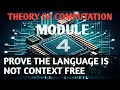 Prove that language is not context free || pumping lemma context free language|| module4 5th sem ||