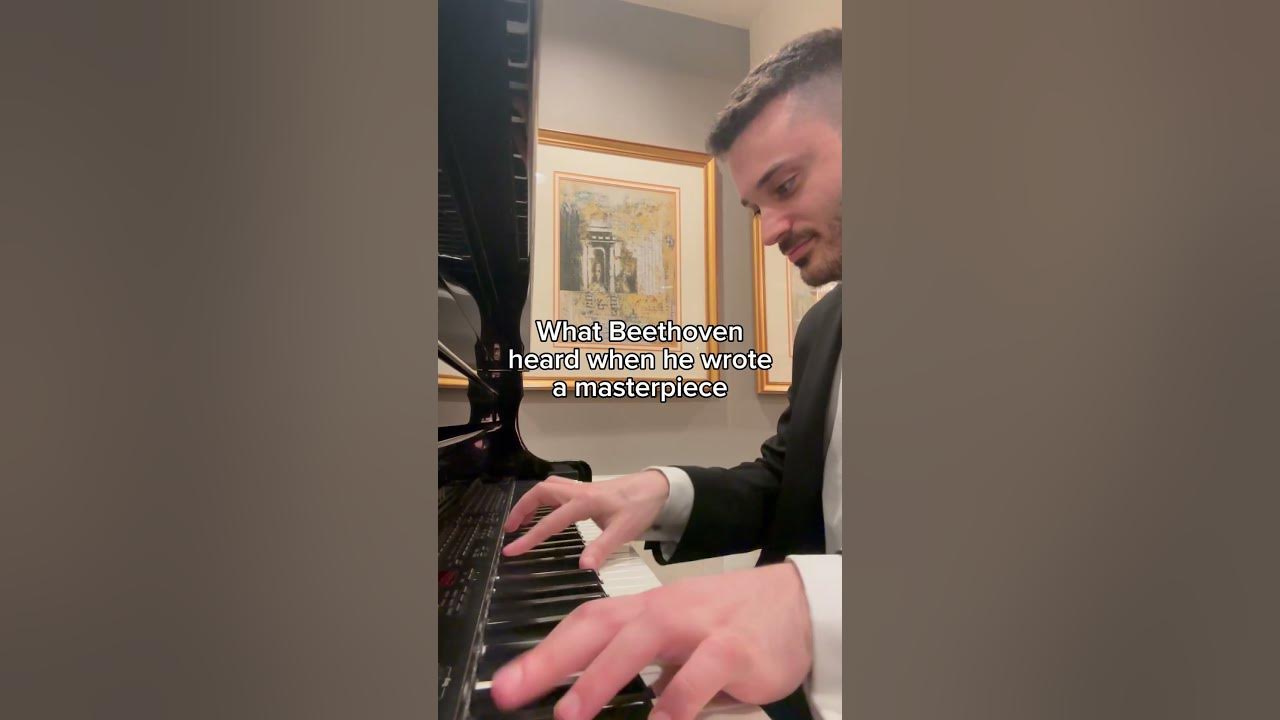 What Beethoven hears when playing piano 👂 #moonlightsonata #piano #pianojoke #pianomeme