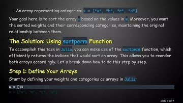 How to Sort an Array in Julia and Retrieve the Corresponding Indexes